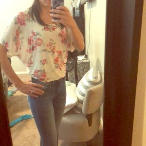 Flower printed top